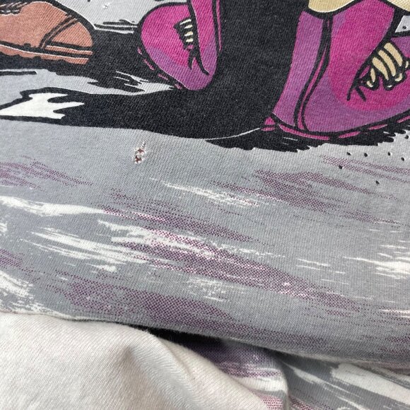 Vintage 94 Taz Looney Tune Bomber Squad Victory All Over Print Freeze T-Shirt XL - Picture 10 of 15